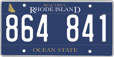 RI license plate 864841