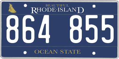 RI license plate 864855