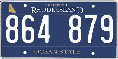 RI license plate 864879