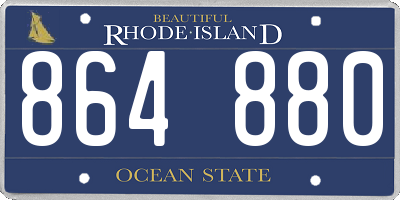 RI license plate 864880