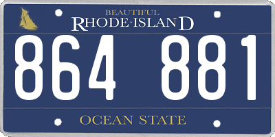 RI license plate 864881