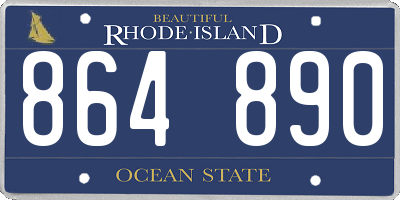 RI license plate 864890