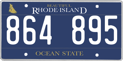 RI license plate 864895
