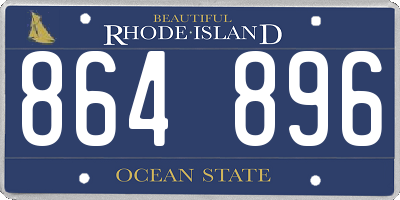RI license plate 864896