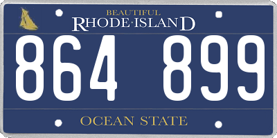 RI license plate 864899