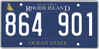RI license plate 864901