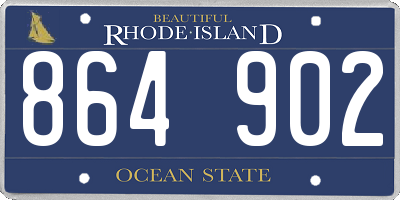 RI license plate 864902