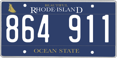 RI license plate 864911