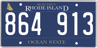 RI license plate 864913