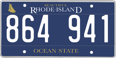 RI license plate 864941