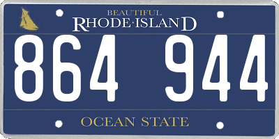 RI license plate 864944