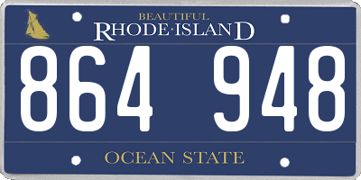 RI license plate 864948