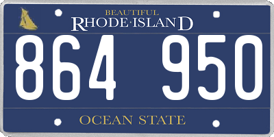 RI license plate 864950