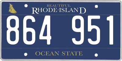 RI license plate 864951