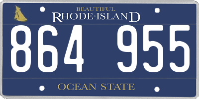 RI license plate 864955