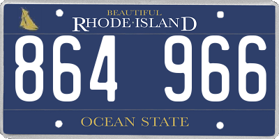 RI license plate 864966