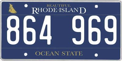 RI license plate 864969