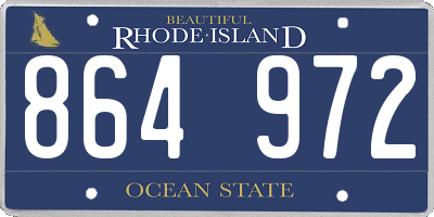 RI license plate 864972