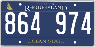 RI license plate 864974