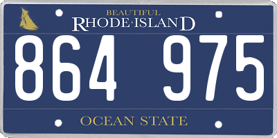 RI license plate 864975