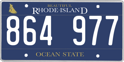 RI license plate 864977