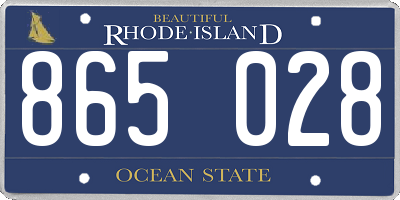 RI license plate 865028