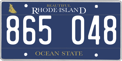 RI license plate 865048