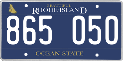 RI license plate 865050
