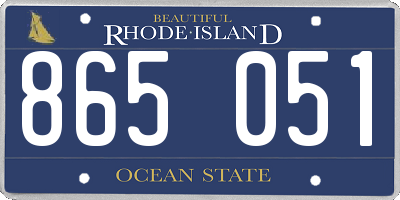 RI license plate 865051