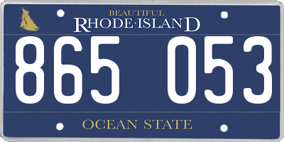 RI license plate 865053