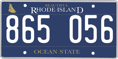 RI license plate 865056