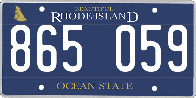 RI license plate 865059