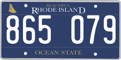 RI license plate 865079
