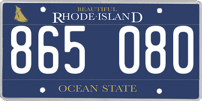 RI license plate 865080