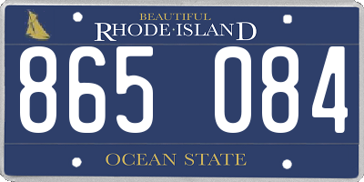 RI license plate 865084
