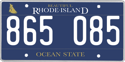 RI license plate 865085