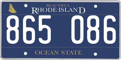 RI license plate 865086