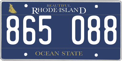 RI license plate 865088