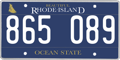 RI license plate 865089