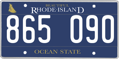 RI license plate 865090