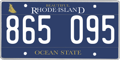 RI license plate 865095