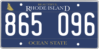 RI license plate 865096