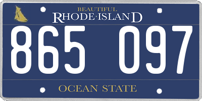 RI license plate 865097