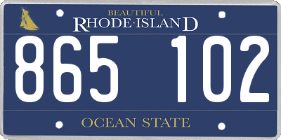RI license plate 865102