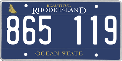 RI license plate 865119