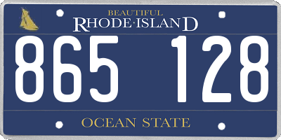 RI license plate 865128