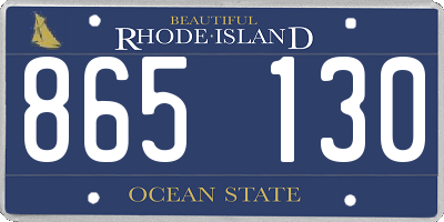 RI license plate 865130