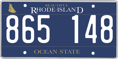 RI license plate 865148