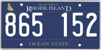 RI license plate 865152