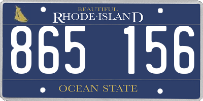 RI license plate 865156